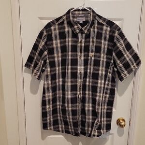 Carhartt Black and White Plaid Shirt Relax-fit